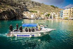 Gozo diving holiday. Xlendi Bay day boat diving.